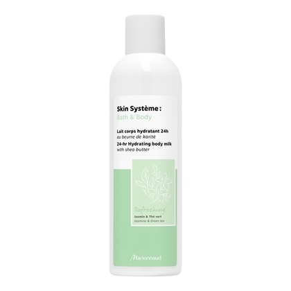 250ML MARIONNAUD SKIN SYSTÈME: BATH & BODY Lait corps hydratant 24h jasmin & thé vert  1 of 1 Lait corps hydratant 24h jasmin & thé vert