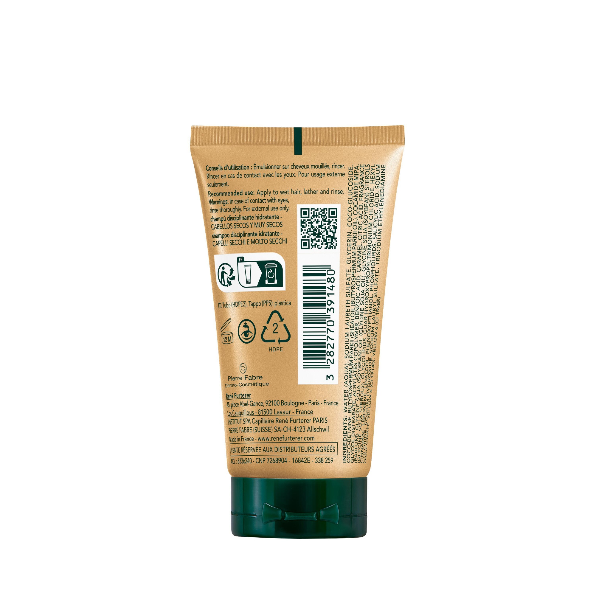 Shampooing disciplinant hydratant