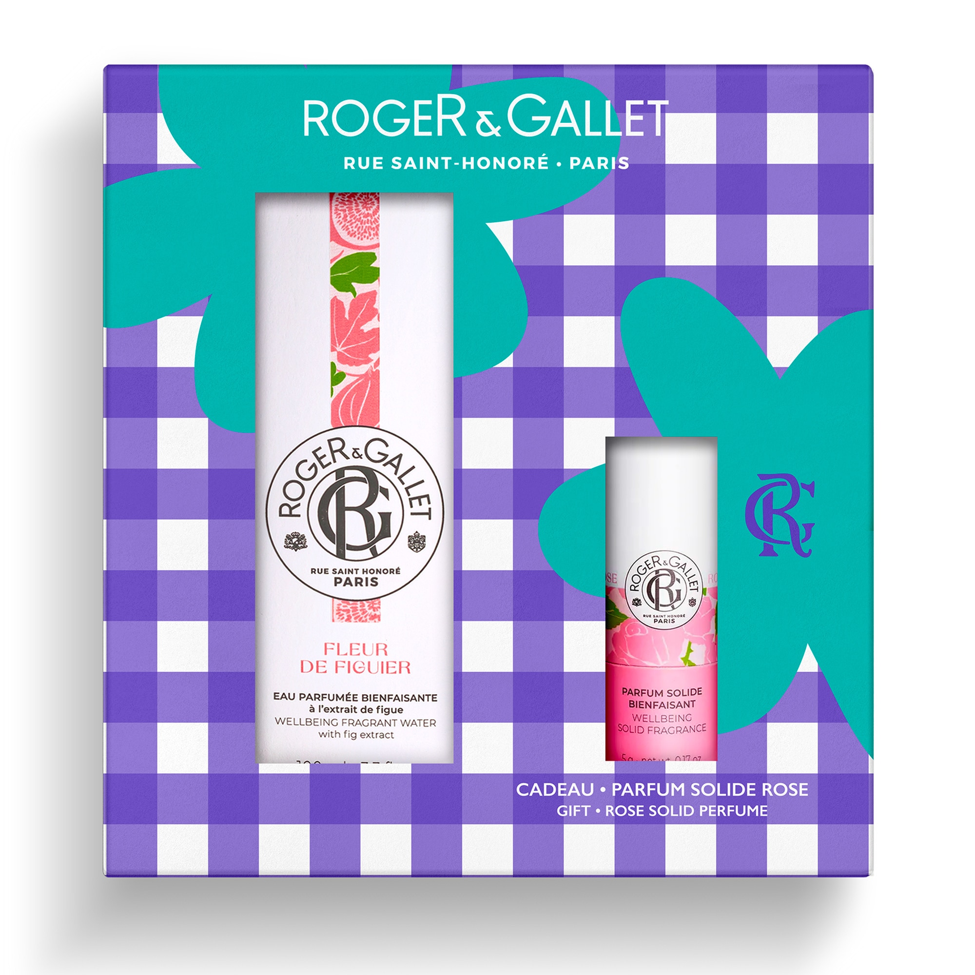 Roger & Gallet - Fleur De Figuier - Coffret - Eau Parfumée Bienfaisante Et Parfum Solide