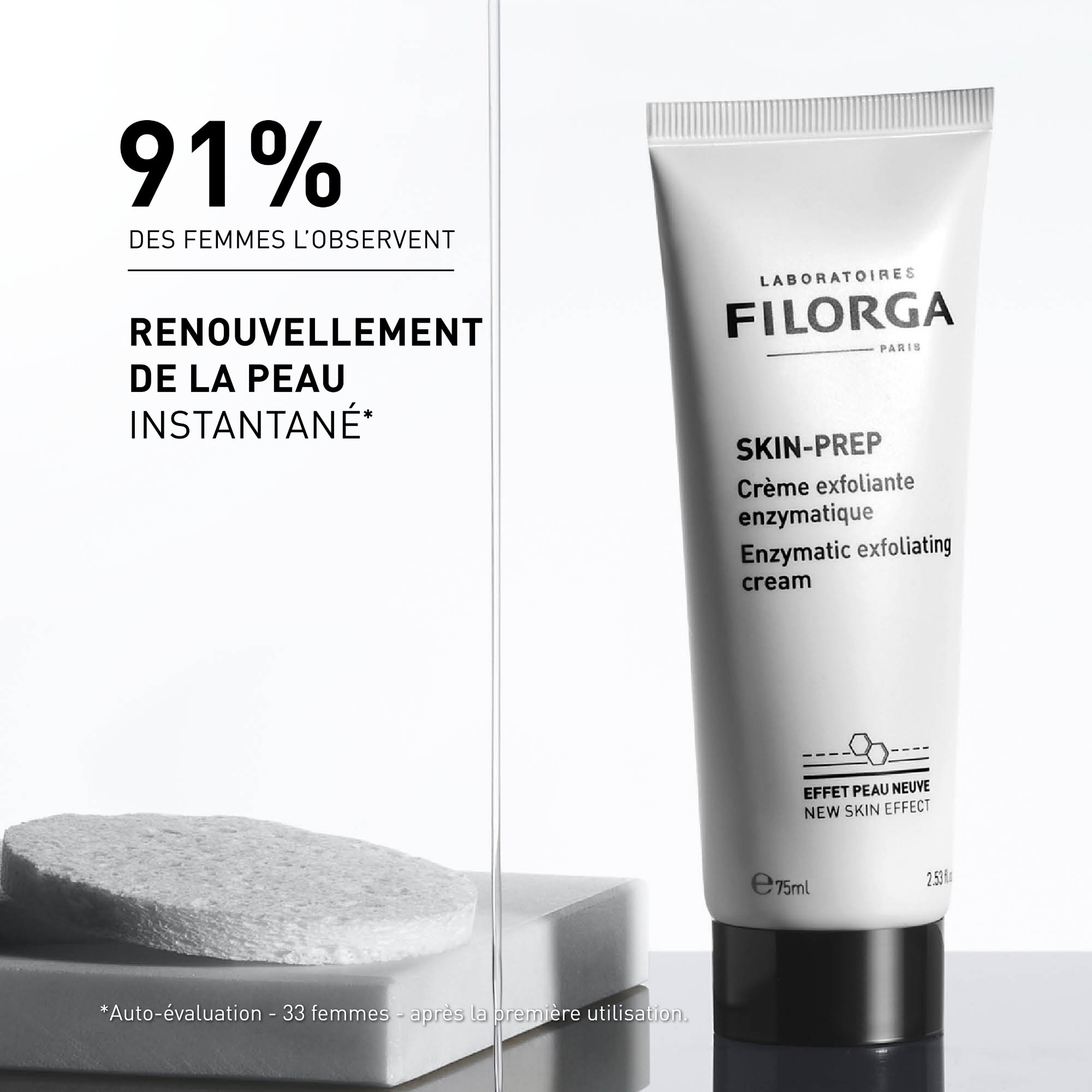 Crème exfoliante enzymatique
