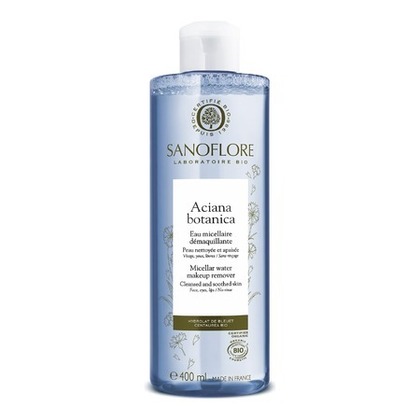 400ML SANOFLORE ACIANA BOTANICA Eau micellaire certifiée bio à l'eau de bleuet pour peaux sensibles  1 of 4 