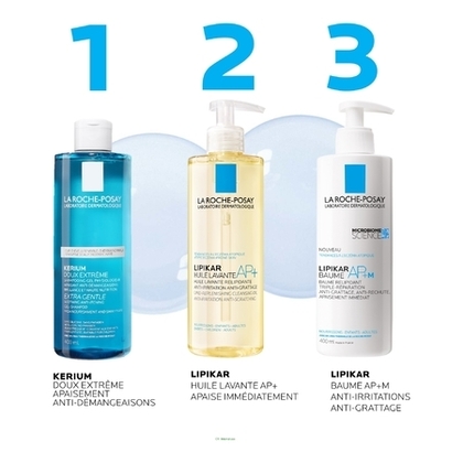 400ML LA ROCHE POSAY KERIUM Shampooing physiologique doux extrême anti-démangeaisons  1 of 4 