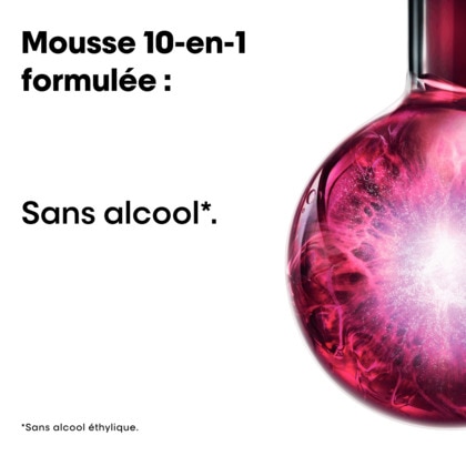 Crème-en-mousse 10-en-1 sans rinçage avec protection thermique