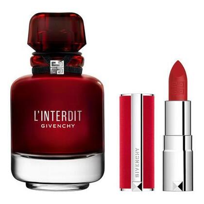  GIVENCHY L'INTERDIT GIVENCHY EAU DE PARFUM ROUGE Coffret eau de parfum rouge + mini le rouge deep velvet  1 of 4 