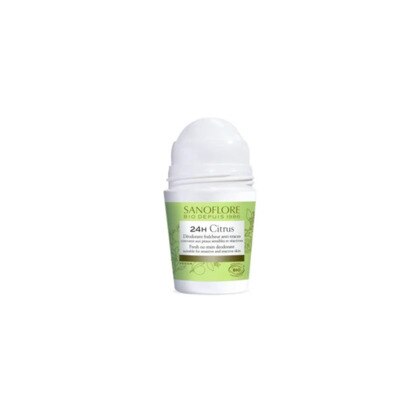 50ML SANOFLORE DEODORANTS Déodorant roll-on anti-traces 24h citrus  1 of 3 