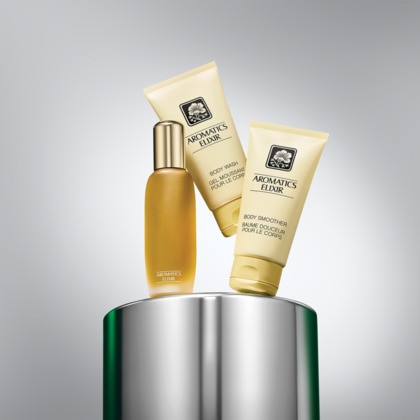 Coffret eau de parfum + baume pour le corps + gel moussant