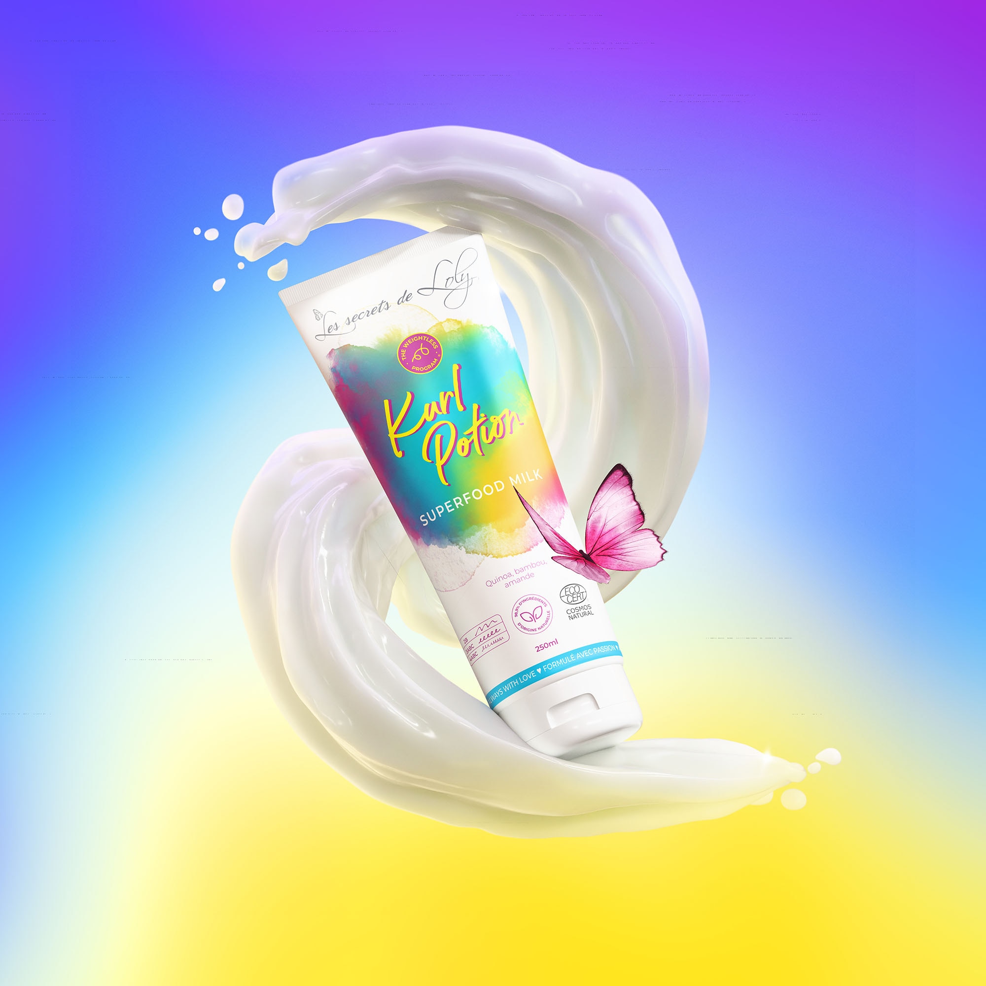 Lait coiffant au quinoa, bambou & amande