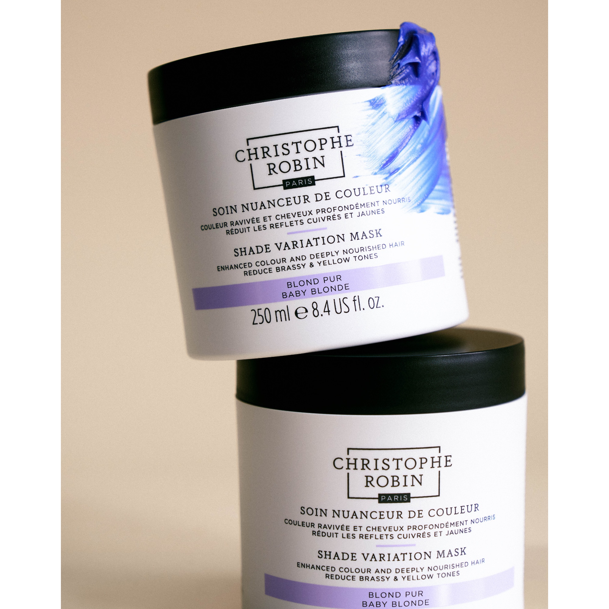 250ML CHRISTOPHE ROBIN SOIN NUANCEUR DE COULEUR Masque raviveur de couleur - blond pur 2 of 3 Masque raviveur de couleur - blond pur