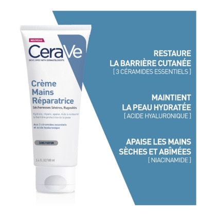 50ML CERAVE HYDRATANTS Crème réparatrice mains abîmées & sécheresses sévères  1 of 4 