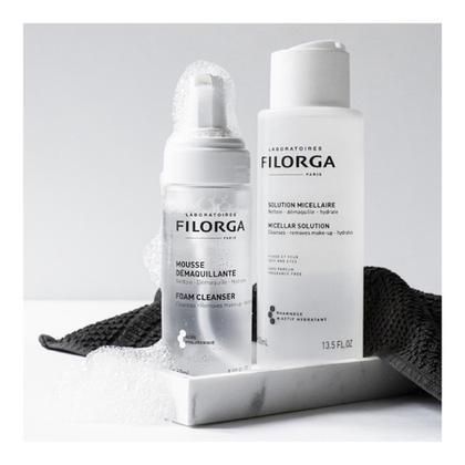 SOLUTION MICELLAIRE ANTI-AGE <br/> Nettoyant démaquillant physiologique