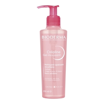 200ML BIODERMA CREALINE Gel moussant nettoyant visage doux peaux sensibles à intolérantes  1 of 3 
