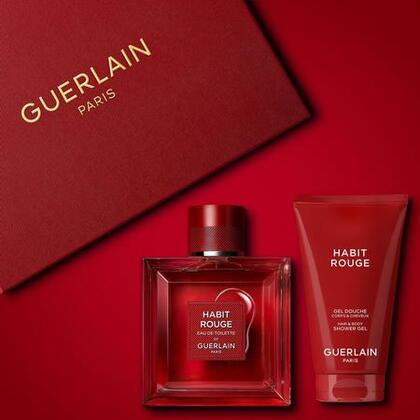  Guerlain HABIT ROUGE Coffret eau de toilette + gel douche  1 of 4 