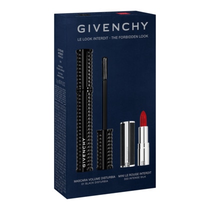  GIVENCHY COFFRET MAQUILLAGE Coffret le look interdit - mascara disturbia + mini le rouge interdit intense silk  1 of 4 