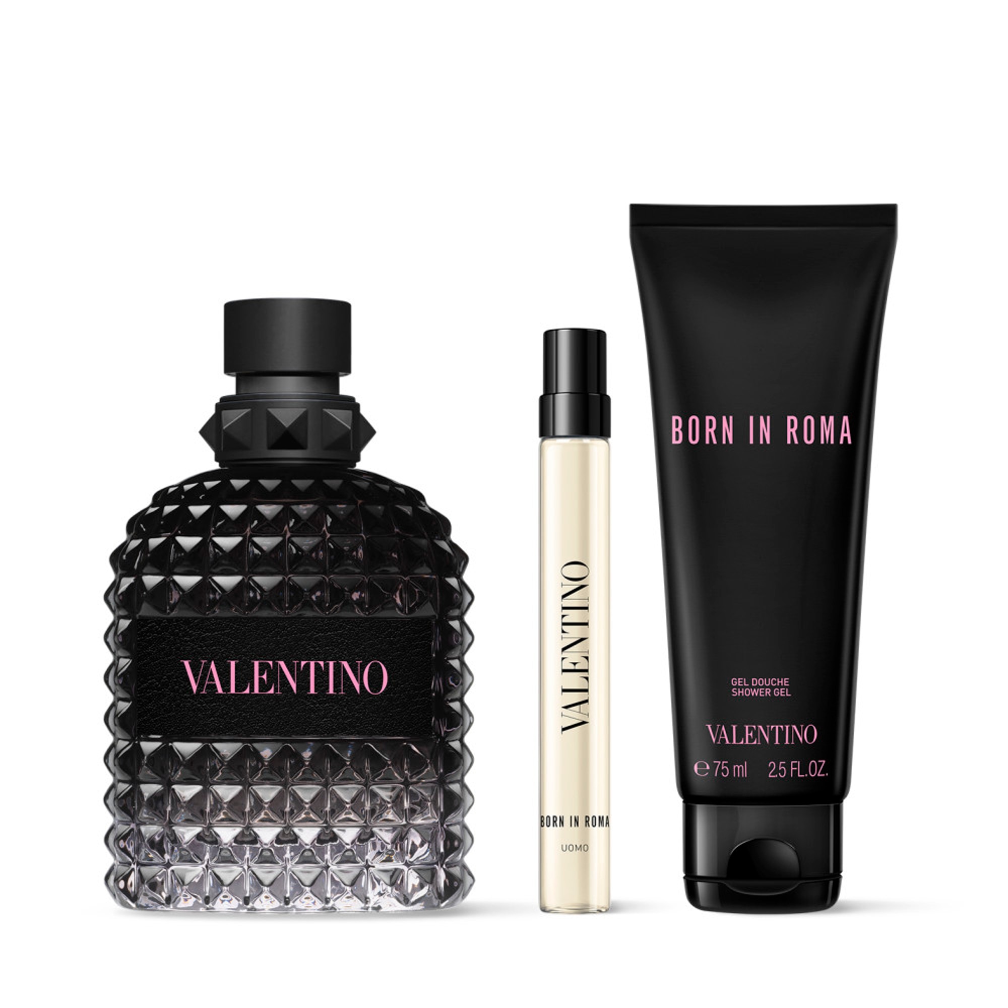  Valentino BORN IN ROMA UOMO Coffret - eau de toilette + gel douche + format voyage  1 of 4 
