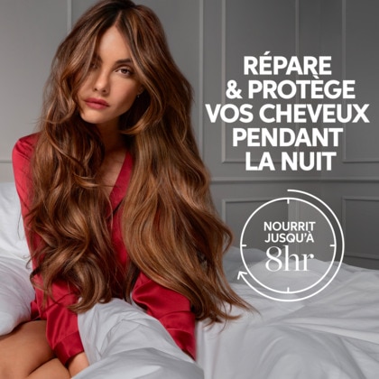 Sérum de nuit sans rinçage pour cheveux abîmés