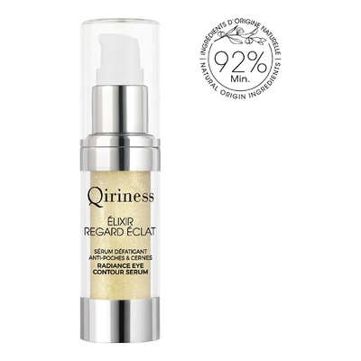 Qiriness - Les Essentiels - Élixir Regard Éclat - Sérum Défatigant Anti-poches & Cernes - 15ml