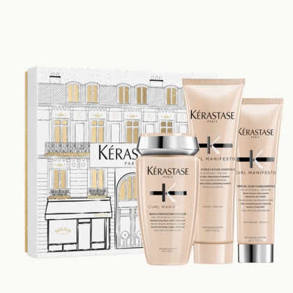 KÉRASTASE CURL MANIFESTO Coffret routine shampoing, fondant et texturisant pour cheveux bouclés, frisés, crépus 1 of 4