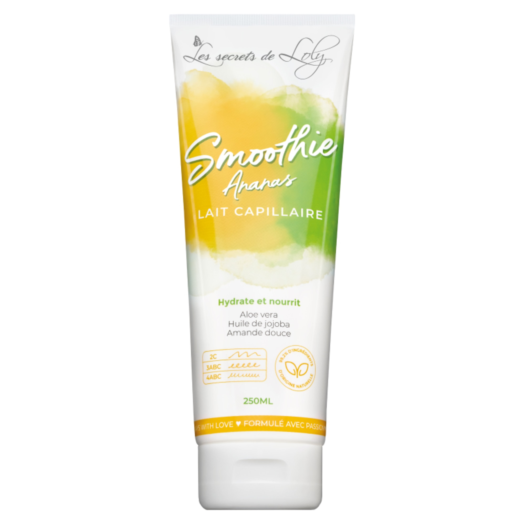 Les Secrets De Loly - Smoothie Ananas - Lait Capillaire Hydrate Et Nourrit - 250ml