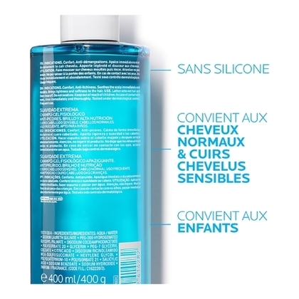 400ML LA ROCHE POSAY KERIUM Shampooing physiologique doux extrême anti-démangeaisons  1 of 4 