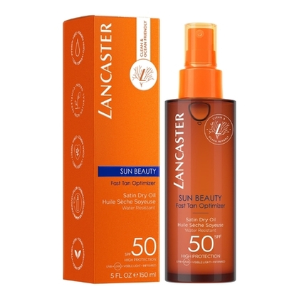 150ML Lancaster SUN BEAUTY Huile sèche soyeuse accélératrice de bronzage SPF50  1 of 4 