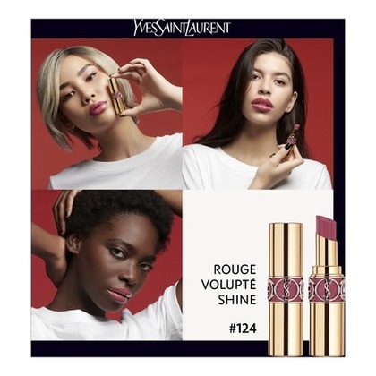  Yves Saint Laurent ROUGE VOLUPTÉ SHINE Rouge à lèvres alliant couleur, soin et brillance longue tenue  1 of 4 