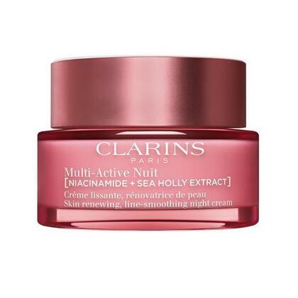 50ML Clarins MULTI-ACTIVE Crème nuit lissante, rénovatrice de peau – toutes peaux  1 of 4 