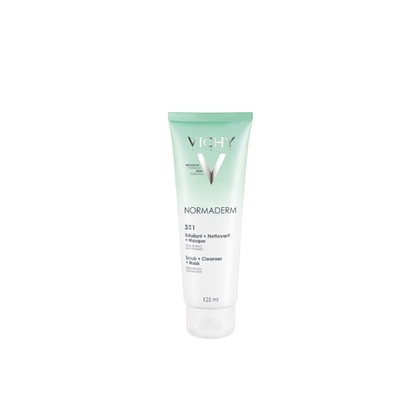 125ML VICHY NORMADERM Nettoyant + Exfoliant + Masque 3 en 1 anti-imperfections  1 of 1 