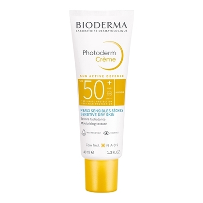 Crème invisible - peaux sensibles sèches spf50+