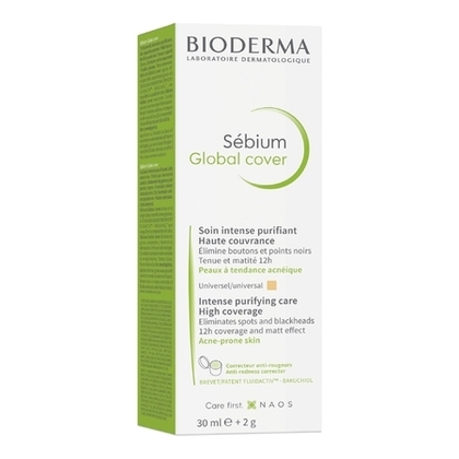 30ML BIODERMA SÉBIUM GLOBAL COVER Crème teintée peau grasse  1 of 4 