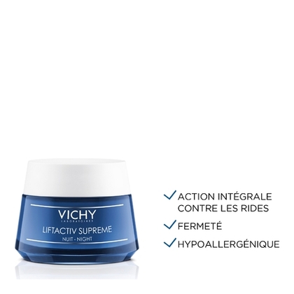 50mL VICHY LIFTACTIV SUPREME Soin nuit correcteur anti-rides et fermeté  1 of 4 