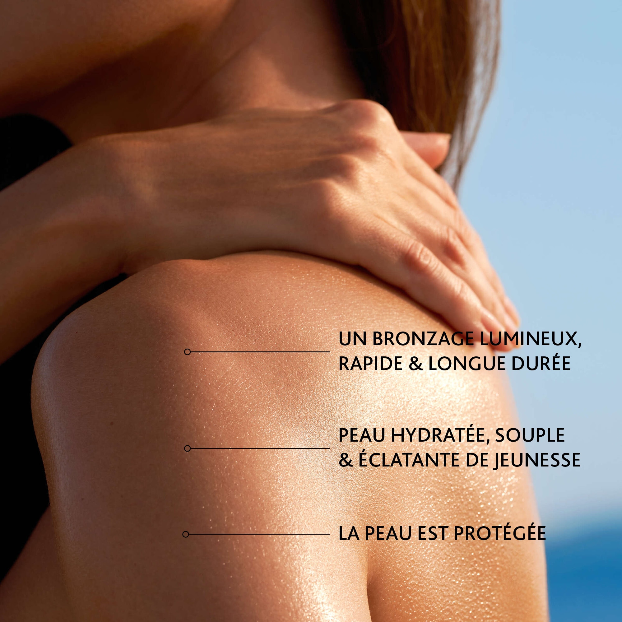 Eau solaire haute protection bronzante