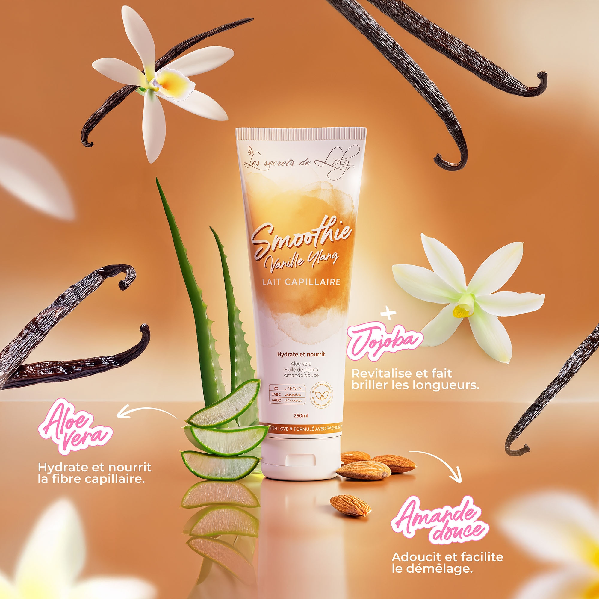 Lait capillaire hydrate et nourrit