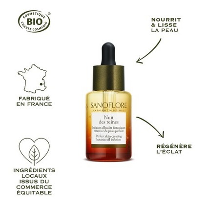 Huile de nuit éclat certifiée Bio à l'huile d'argan et à la gelée royale Bio