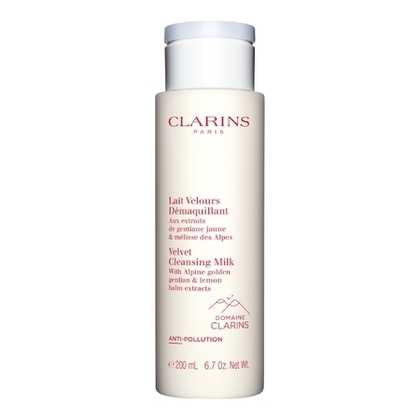 200ML Clarins SOINS DEMAQUILLANTS Lait velours démaquillant aux extraits de gentiane jaune & mélisse des Alpes  1 of 4 