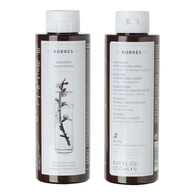 250ML KORRES AMANDE & GRAINES DE LIN Shampoing pour cheveux secs  & abîmés, Amande & graines de Lin  1 of 2 