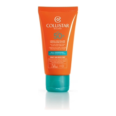 Collistar - Solaires - Crème Solaire Visage Antirides & Anti-taches Protection Active Spf50+ - 50ml