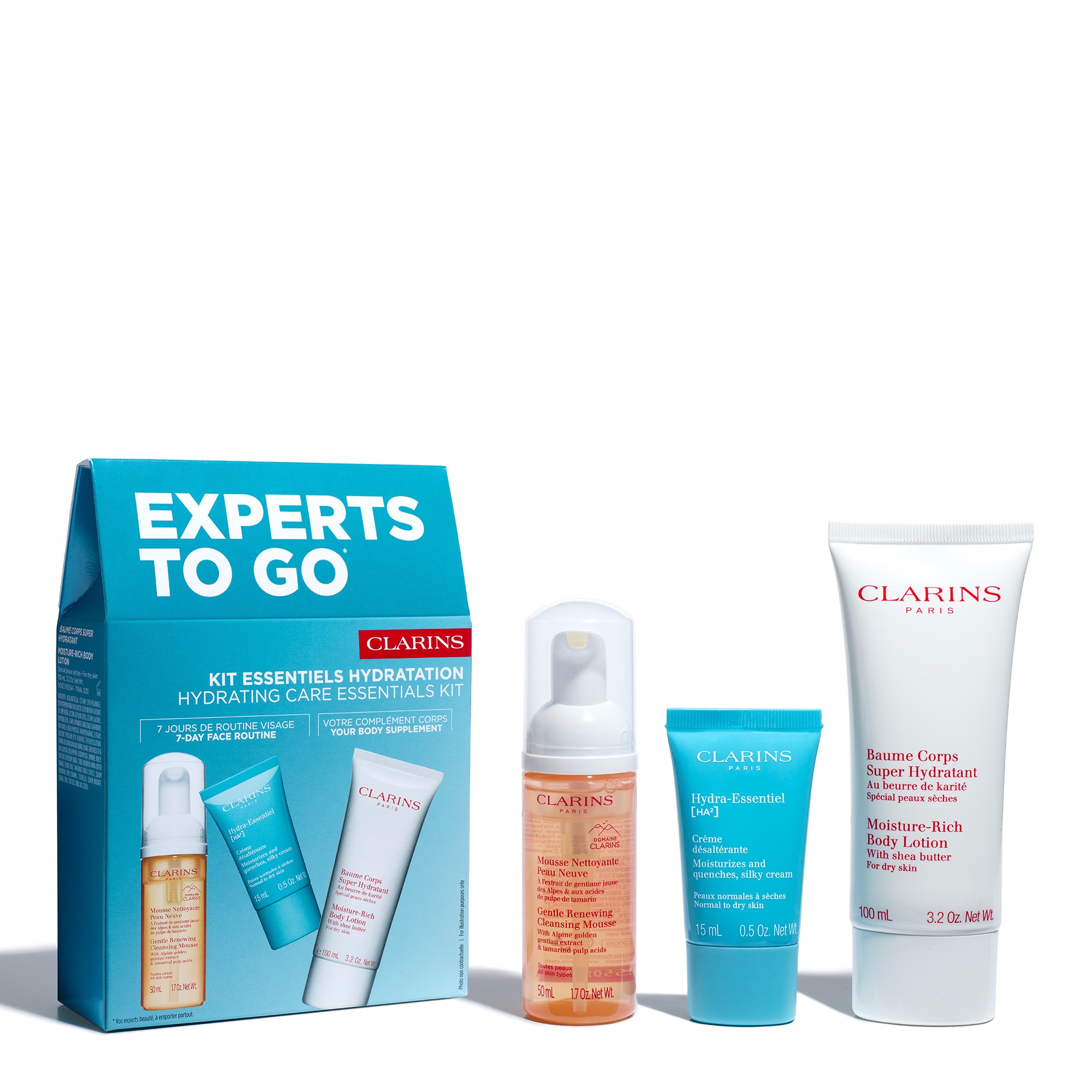 Clarins HYDRATATION Coffret essentiels hydratation visage & corps 1 of 4 Coffret essentiels hydratation visage & corps