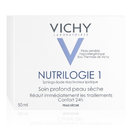 50mL VICHY NUTRILOGIE 1 Soin hydratant visage peau sèche  1 of 3 