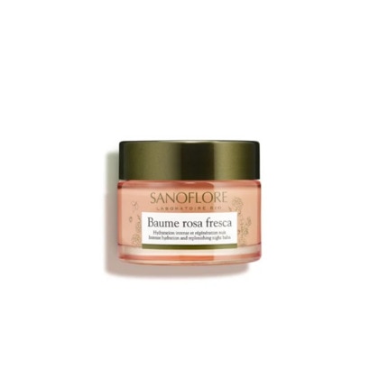 50ml SANOFLORE ROSA FRESCA Crème de nuit régénérante certifiée bio à l'acide hyaluronique naturelle et à la rose de damas 1 of 4