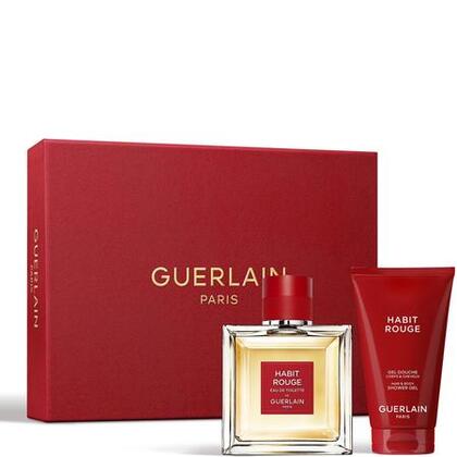  Guerlain HABIT ROUGE Coffret eau de toilette + gel douche  1 of 4 