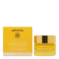 15ML APIVITA BEESSENTIAL OILS Baume de nuit fortifiant & nourrissant complément cutané  1 of 2 