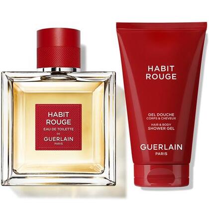  Guerlain HABIT ROUGE Coffret eau de toilette + gel douche  1 of 4 