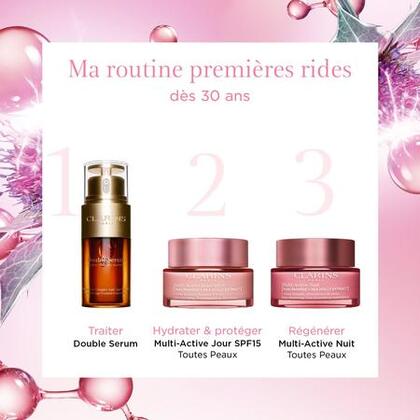 50mL Clarins MULTI-ACTIVE Crème lissante, booster d’éclat SPF 15- toutes peaux  1 of 4 