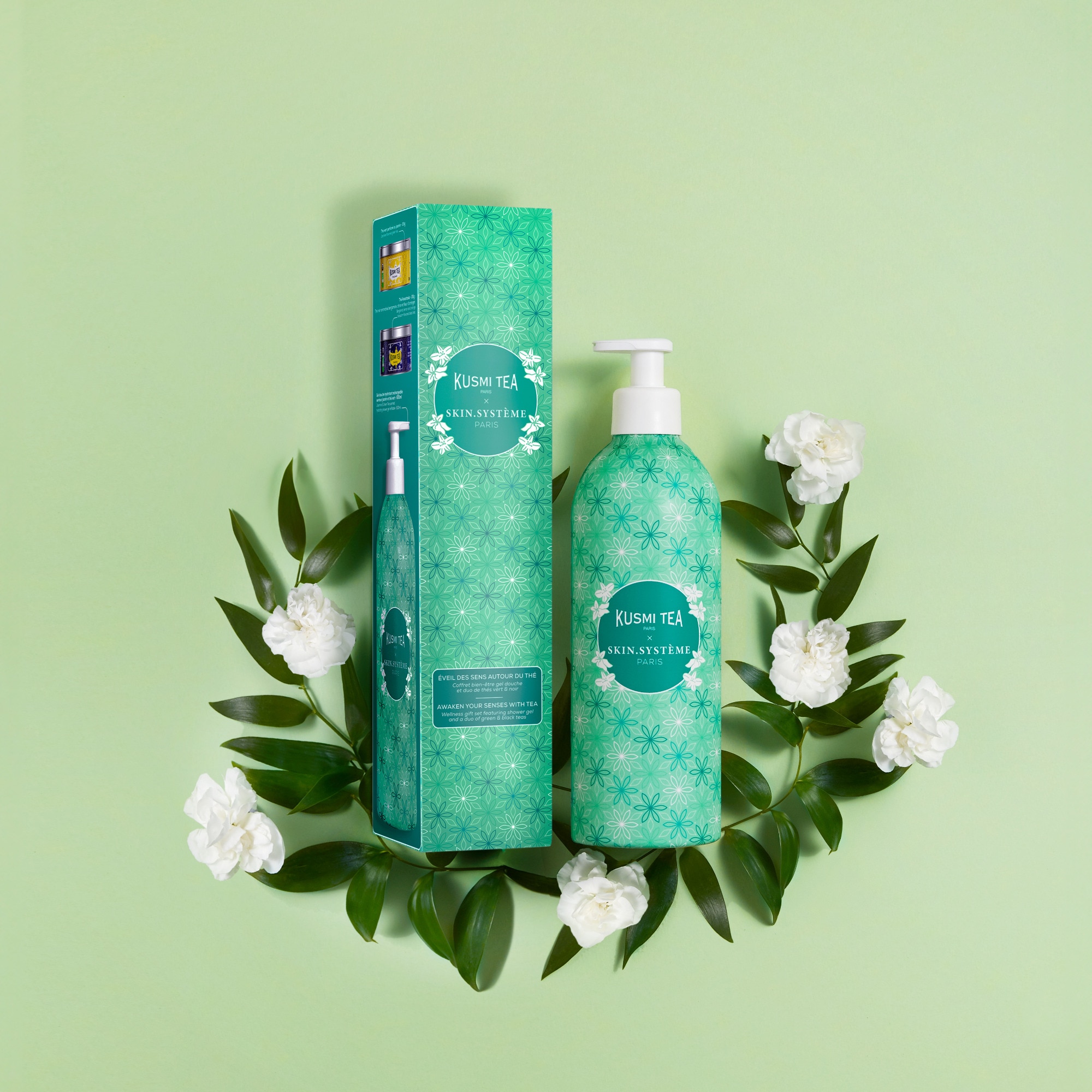 Kusmi tea x skin.système - eveil des sens autour du thé