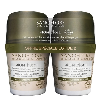 50ML SANOFLORE DEODORANTS Lot 2 déodorants bio efficacité 48h  1 of 4 