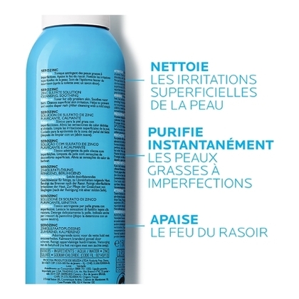 150mL LA ROCHE POSAY SÉROZINC Soin apaisant irritations assainissant visage corps  1 of 4 