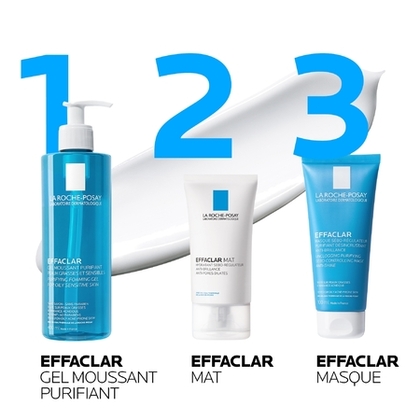 40ML LA ROCHE POSAY EFFACLAR MAT Hydratant sébo-régulateur anti-brillance & pores dilatés  1 of 4 