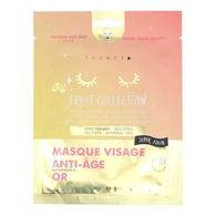 30ML INUWET SOIN VISAGE FRUIT COLLECTION Masque visage anti age extrait d'or en bio cellulose  1 of 2 