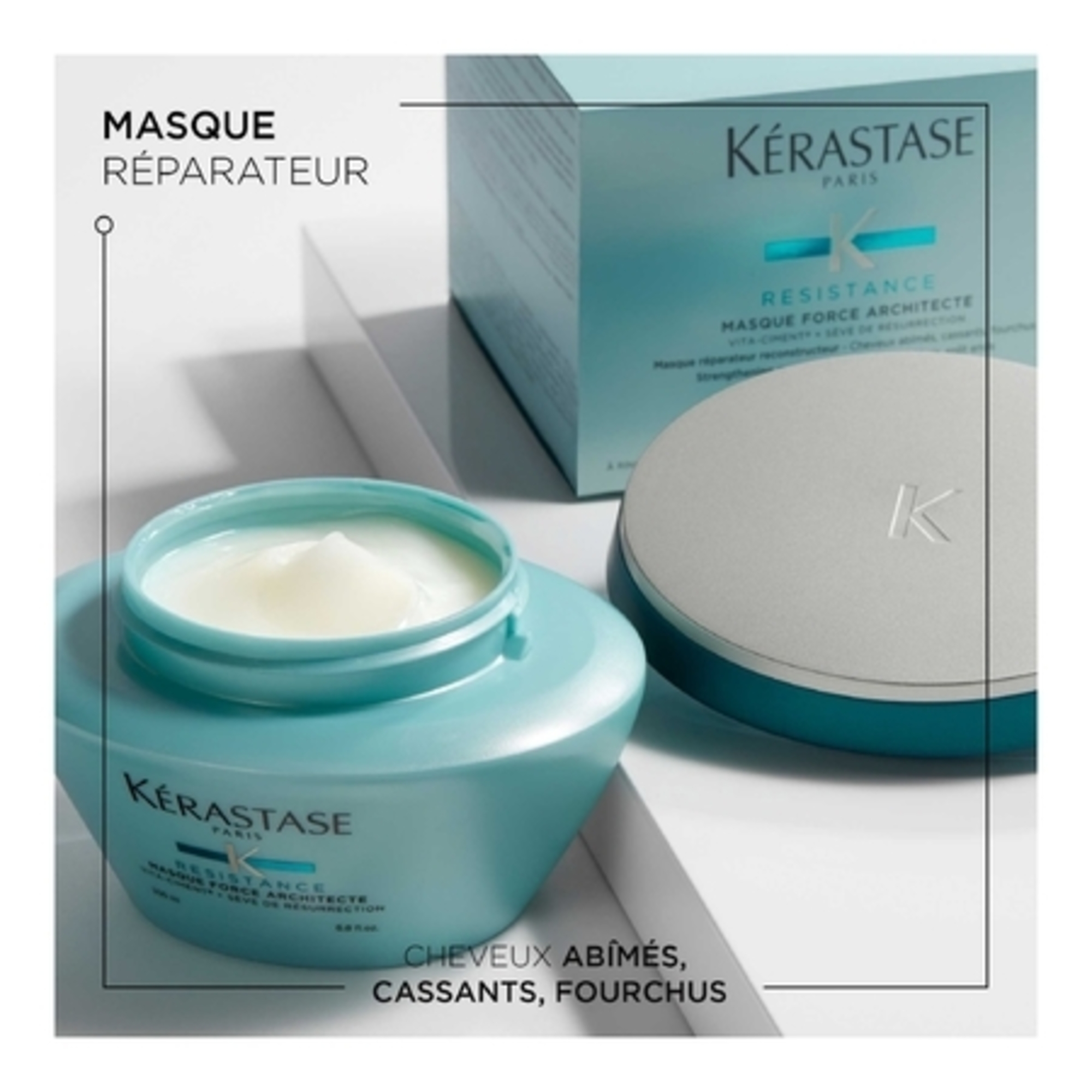 Masque force architecte cheveux abimés