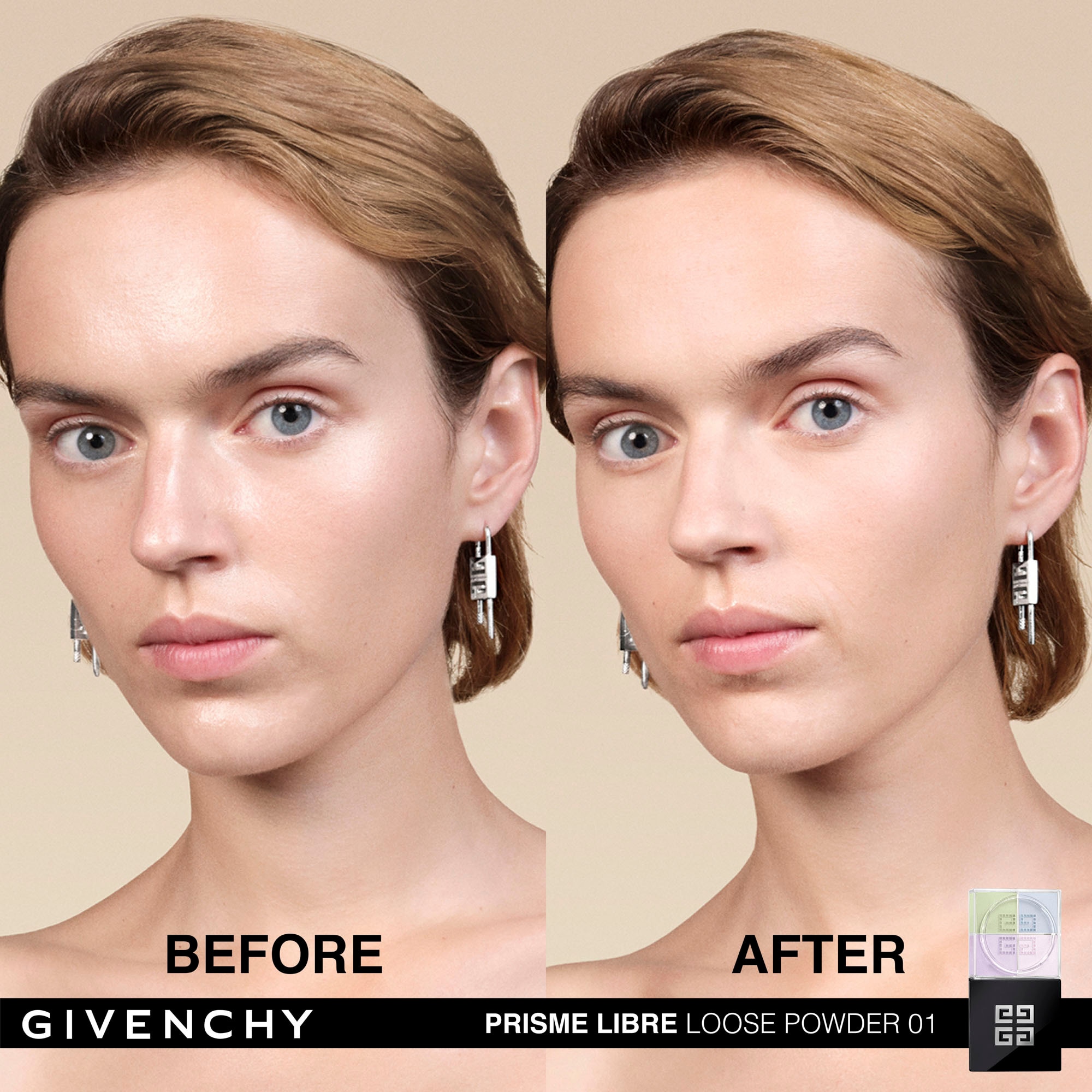 GIVENCHY PRISME LIBRE LOOSE POWDER Poudre libre 4 couleurs matifiante, correctrice et lumineuse 1 of 4